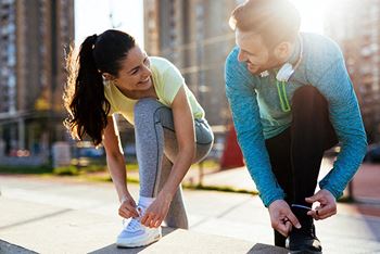 People getting ready to run